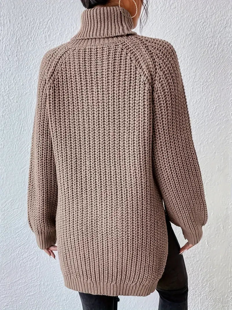 Marlowette | Women's Roll Neck Chunky Knit Oversized Jumper