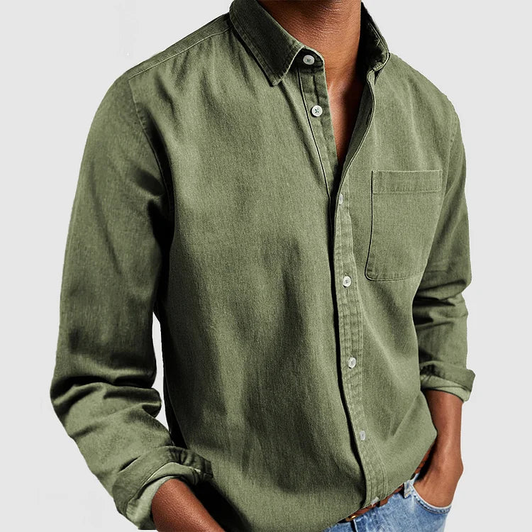 Hollis | Men's Smart Casual Tailored Long Sleeve Button Shirt