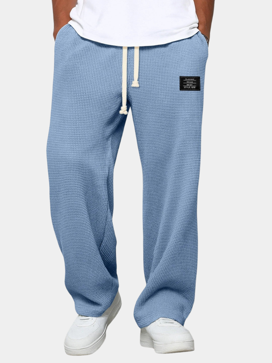 Wesley | Men's Relaxed Fit Drawstring Wide Leg Casual Pant