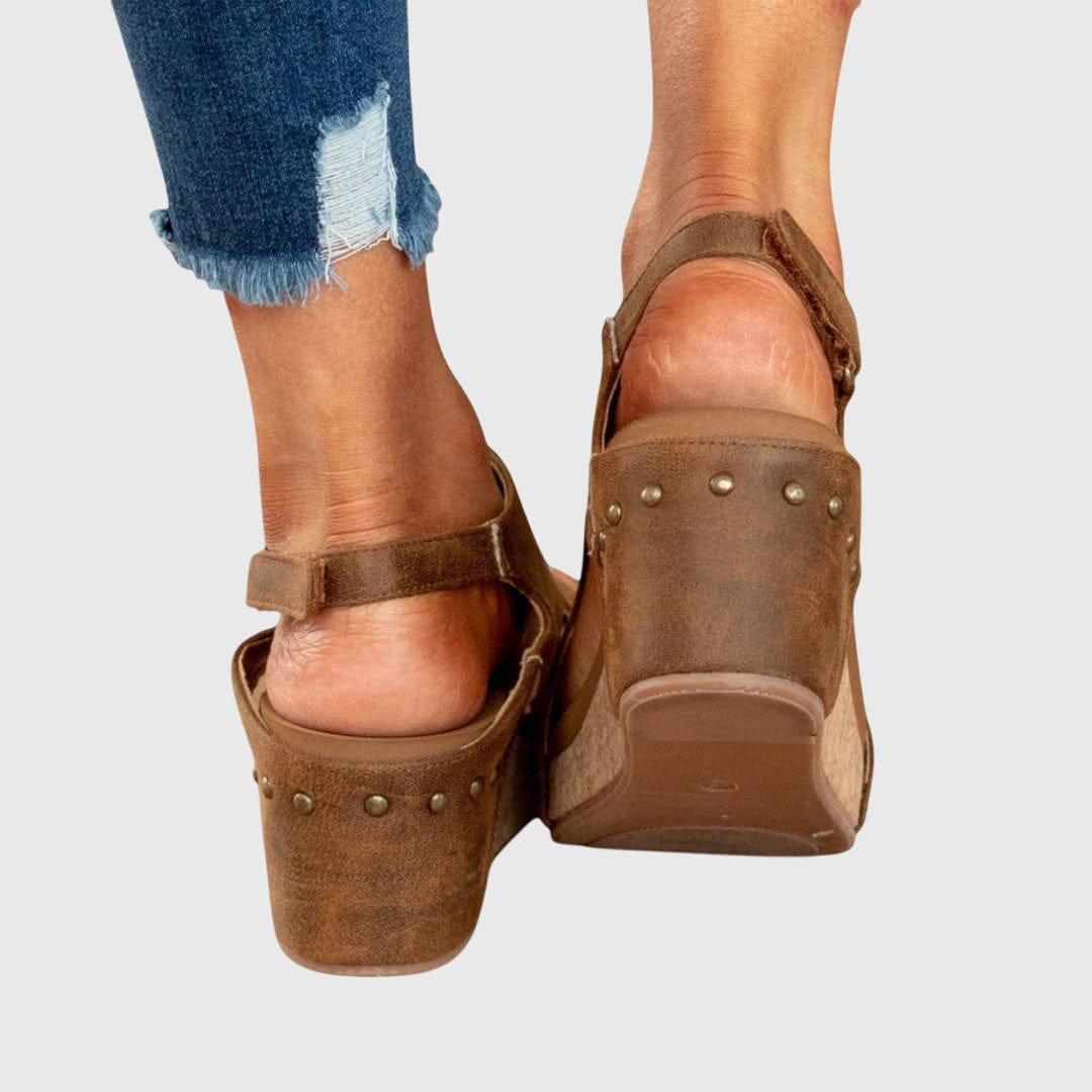 Adela | Wedge Sandals Orthopedic Platform Peep Toe Slip On