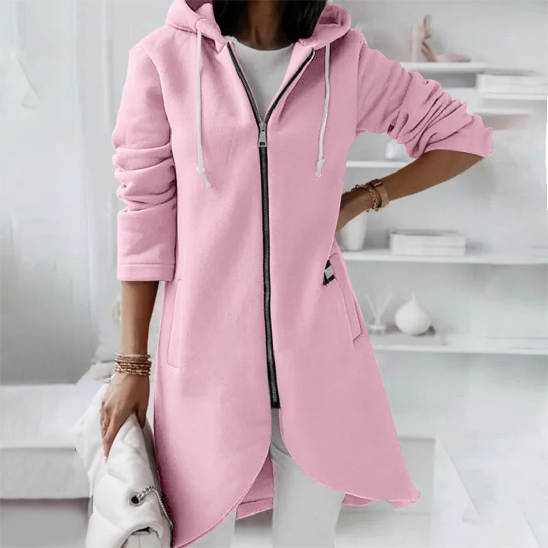 Amanda | Women's Longline Hooded Zip-Up Jacket