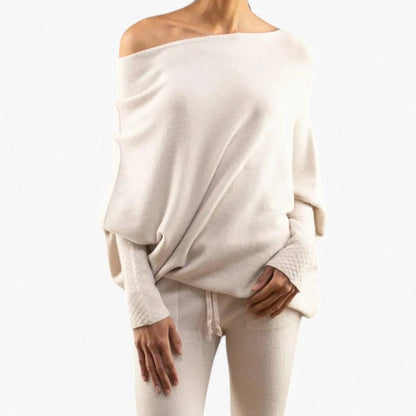 Sienna | Women's Off-Shoulder Slouchy Knit Jumper