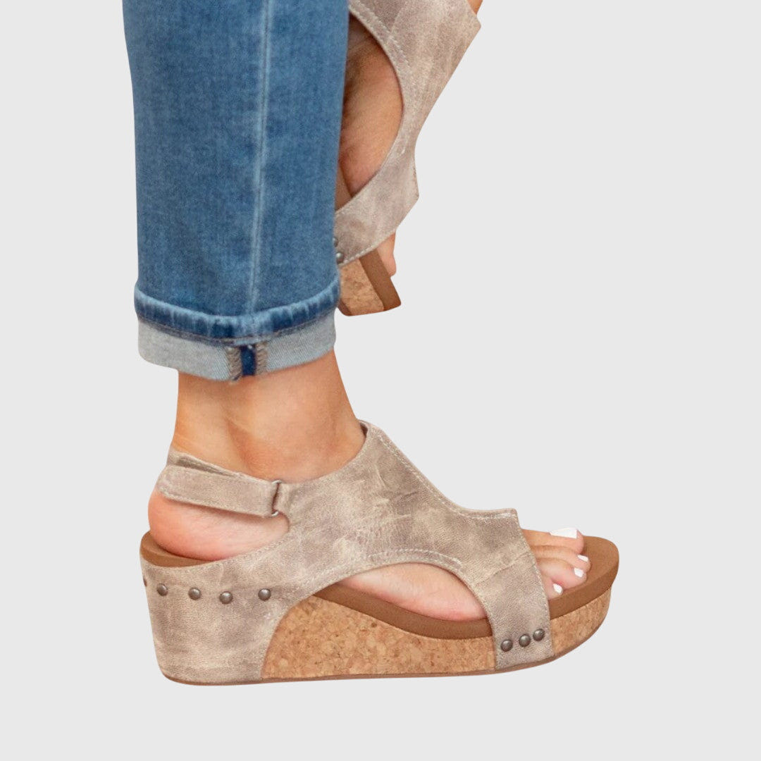 Adela | Wedge Sandals Orthopedic Platform Peep Toe Slip On