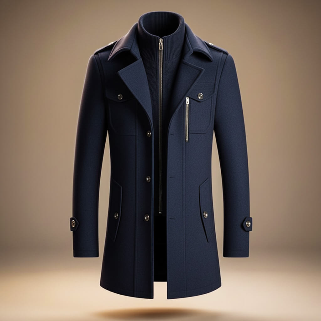 Alaric | Men's Wool Blend Overcoat Smart Coat