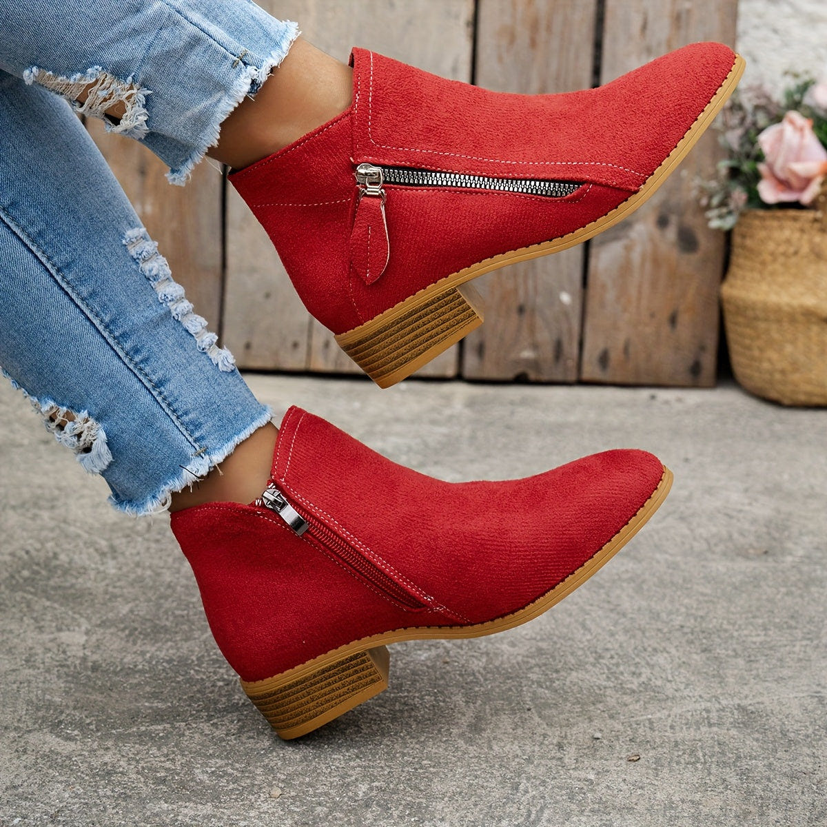 Joanna | Women's Orthopedic Comfortable Block Heel Ankle Boot