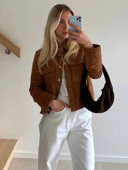 Rutger | Men's Suede Trucker Shirt Jacket