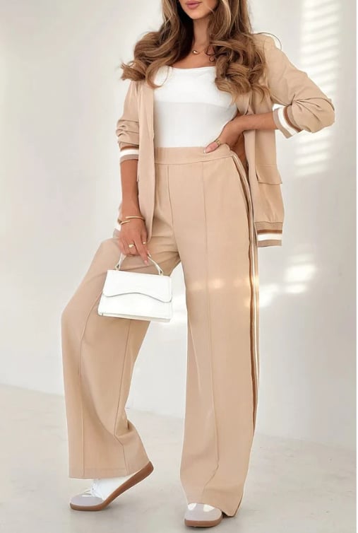 Marlowyne | Women's Tailored Wide-Leg Blazer Trouser Co-ord Set