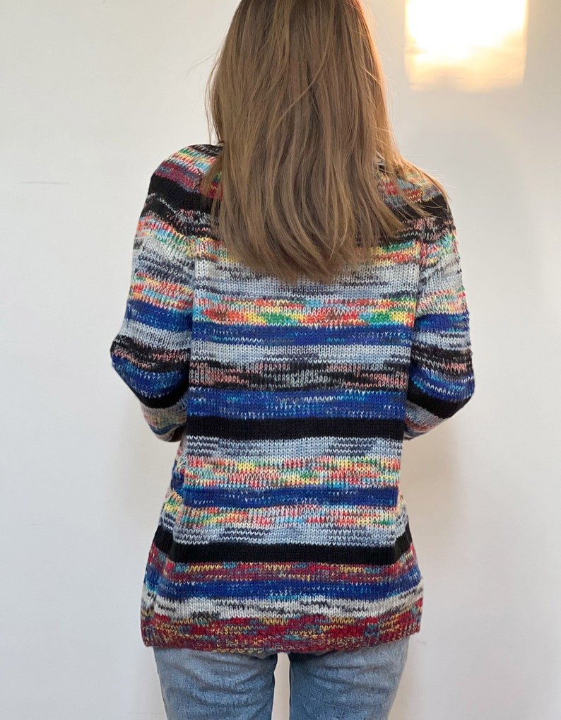 Odalys | Women's Striped Knit Open Front Cardigan