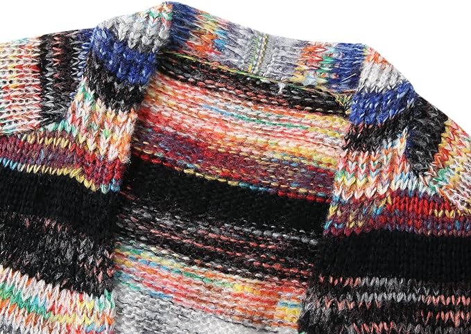 Odalys | Women's Striped Knit Open Front Cardigan