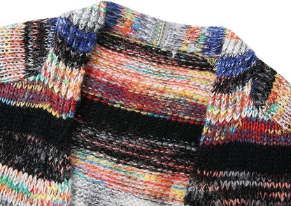 Odalys | Women's Striped Knit Open Front Cardigan
