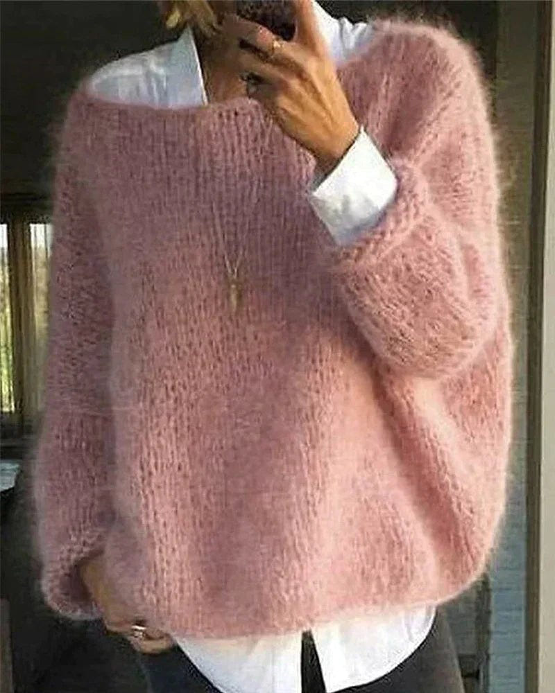 Priya | Women's Oversized Fluffy Knitted Cable Knit Jumper