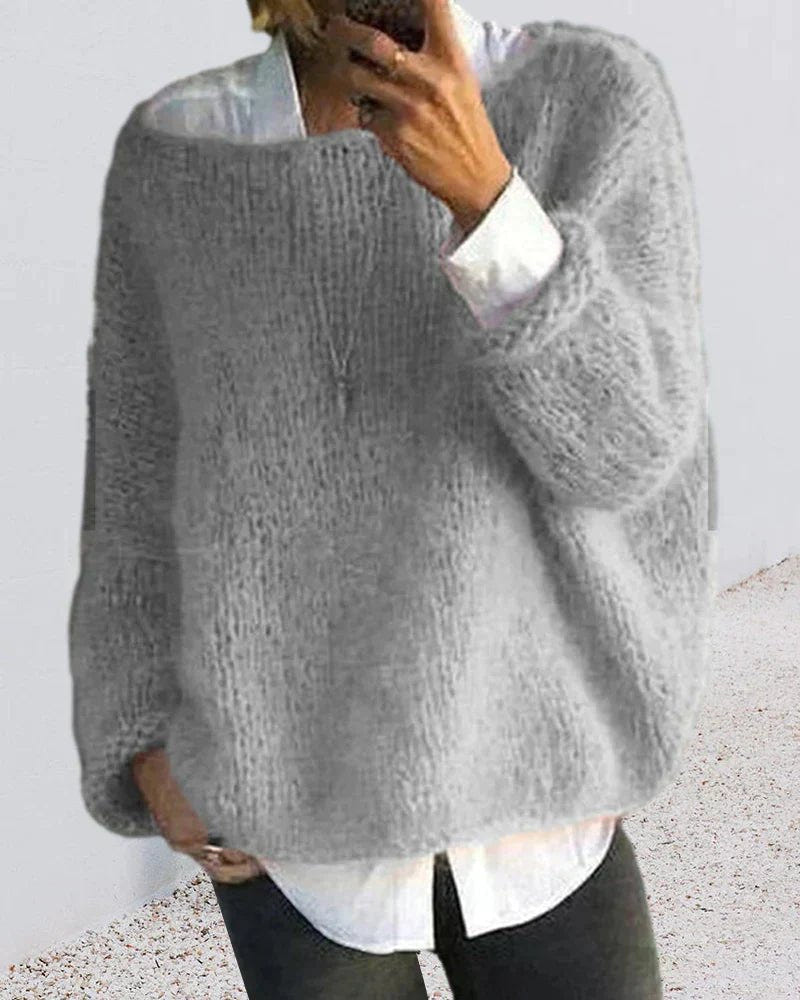 Priya | Women's Oversized Fluffy Knitted Cable Knit Jumper