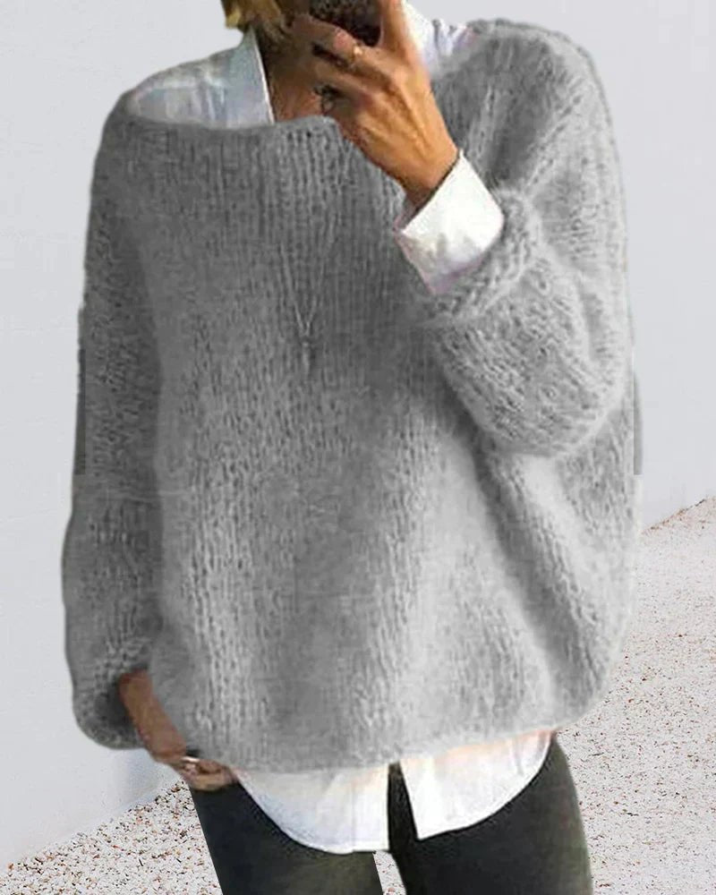 Priya | Women's Oversized Fluffy Knitted Cable Knit Jumper