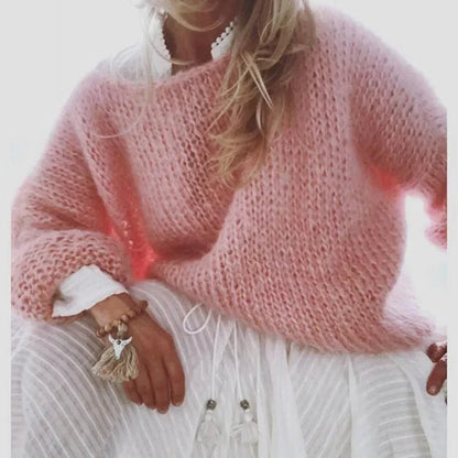 Priya | Women's Oversized Fluffy Knitted Cable Knit Jumper