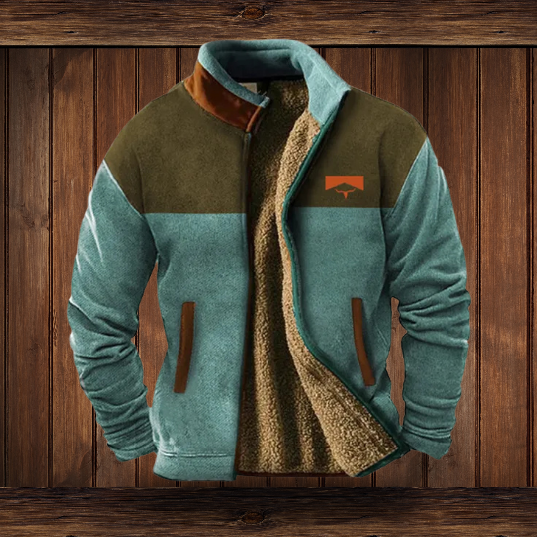 Grayson | Men's Western Aztec Print Zip-Up Fleece Jacket
