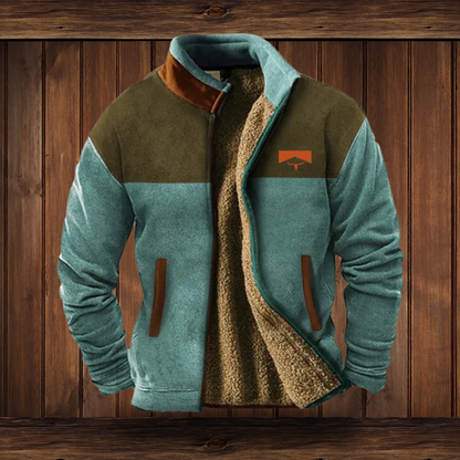 Grayson | Men's Western Aztec Print Zip-Up Fleece Jacket