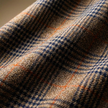 Alfons | Men's Checkered Wool Blend Notch Lapel Blazer