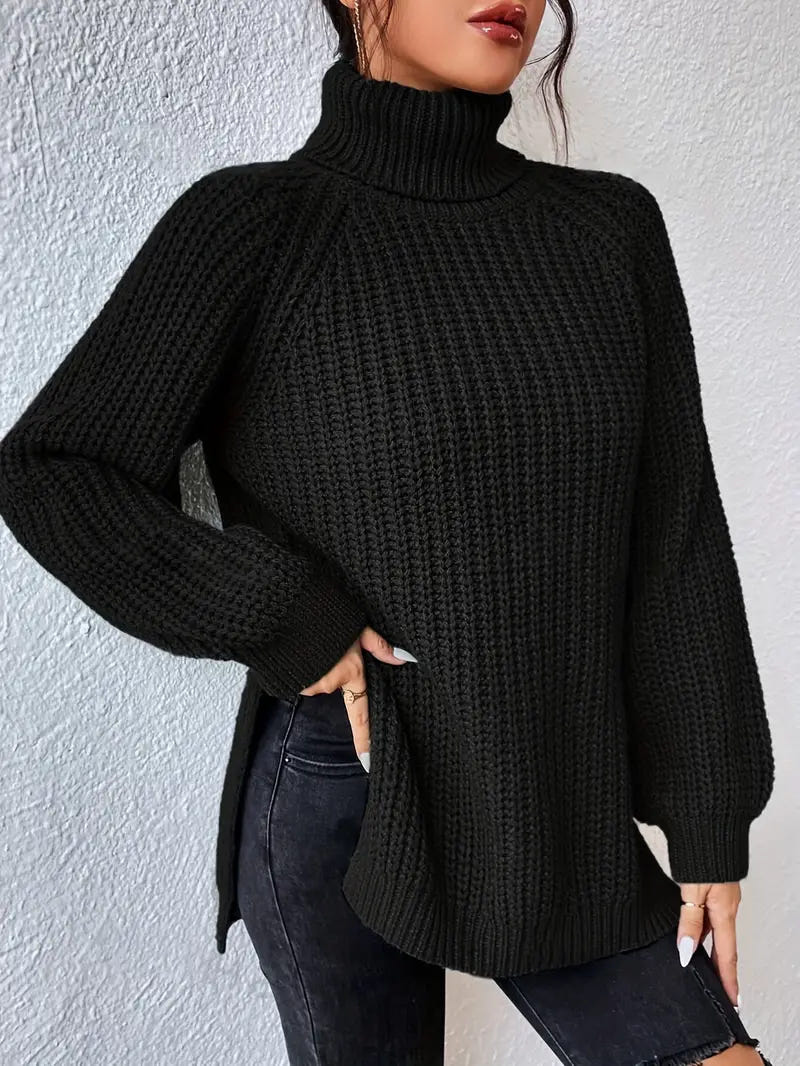 Marlowette | Women's Roll Neck Chunky Knit Oversized Jumper