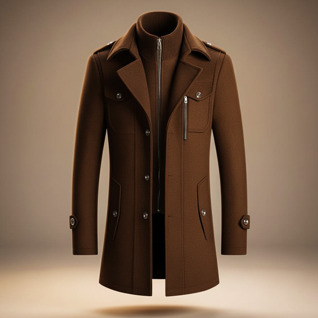Alaric | Men's Wool Blend Overcoat Smart Coat