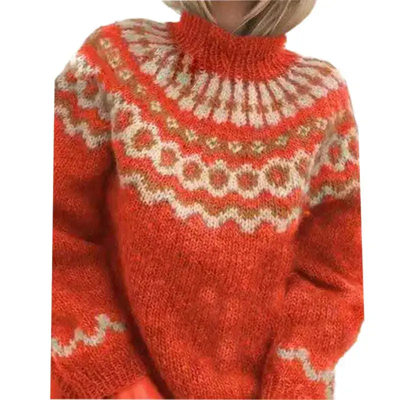 Ingrid | Women's Fair Isle Nordic Turtleneck Knitted Jumper
