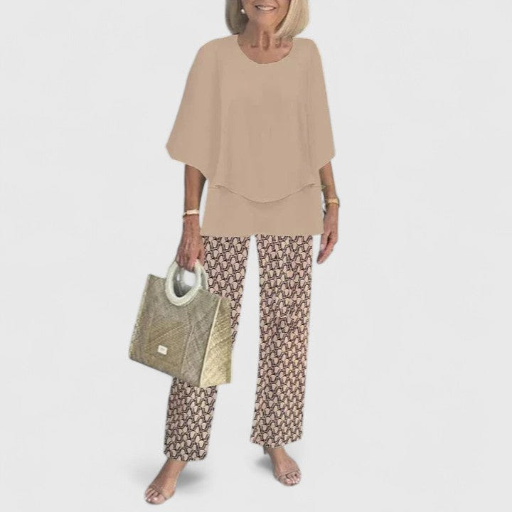 Martha | Women's Two-Piece Floral Wide Sleeve Summer Co-Ord Set