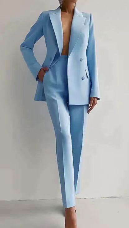 Vivenne | Women's Tailored Double-Breasted Two-Piece Suit