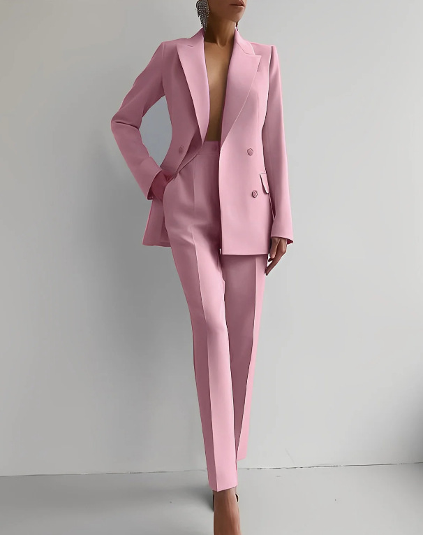 Vivenne | Women's Tailored Double-Breasted Two-Piece Suit