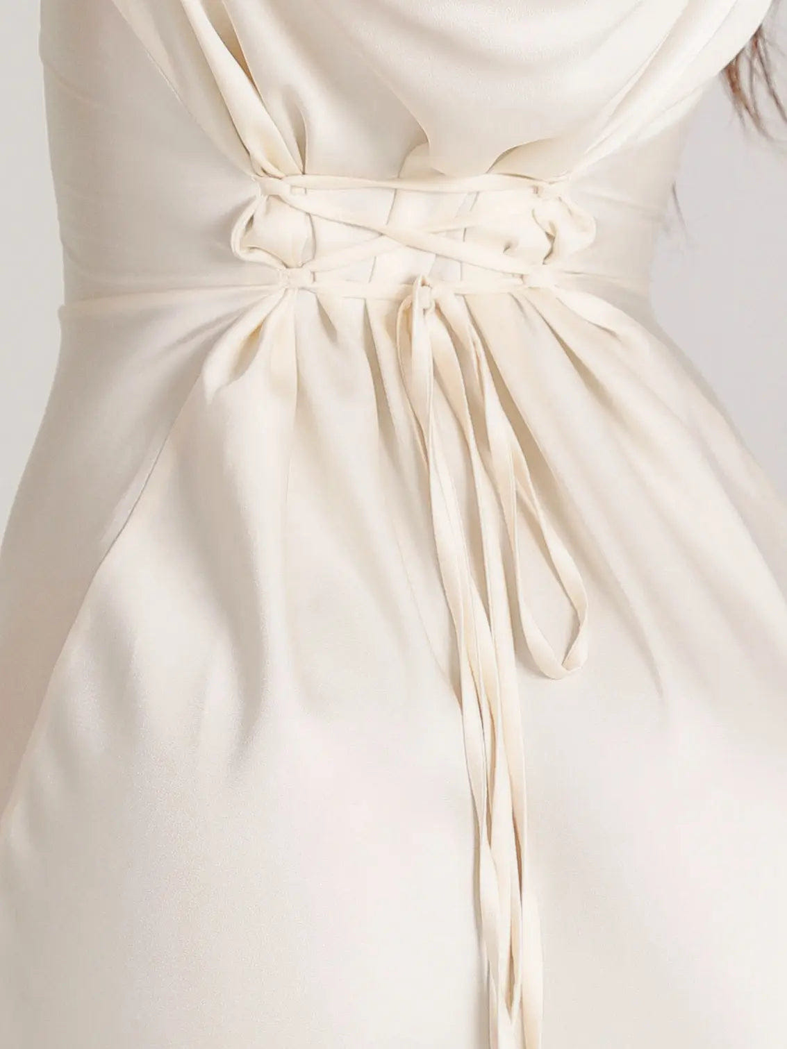 Ariadne | Women's Long Sleeve Satin Flowing Maxi Dress