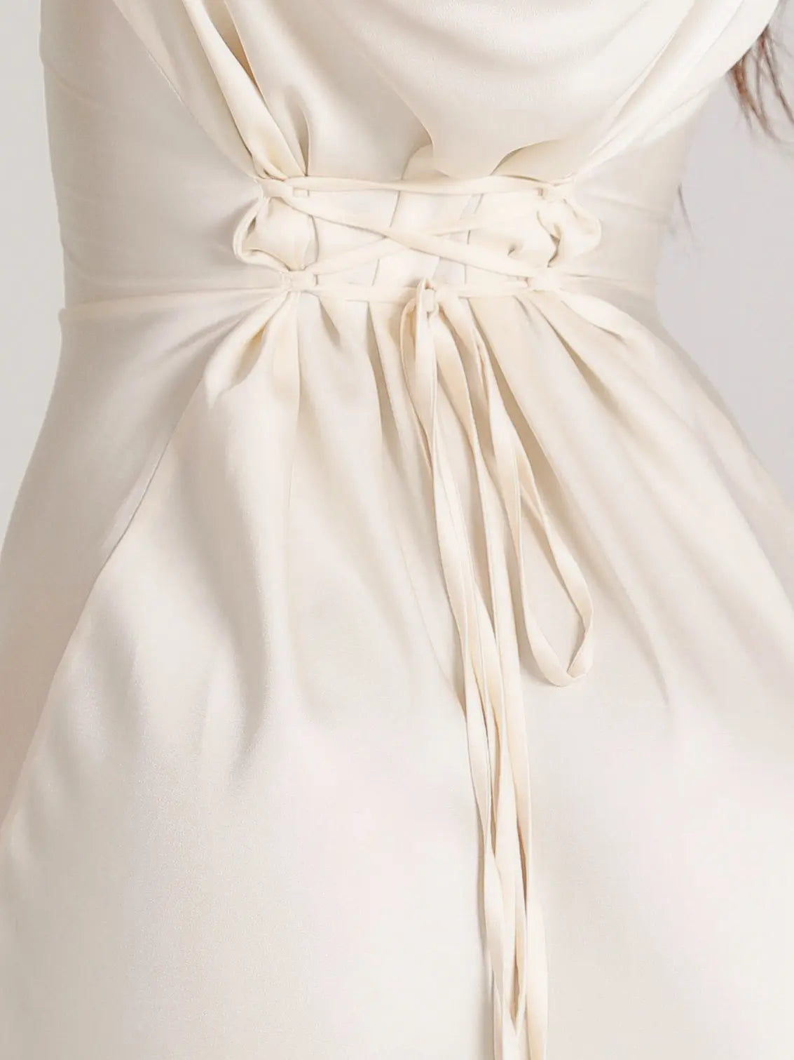 Ariadne | Women's Long Sleeve Satin Flowing Maxi Dress