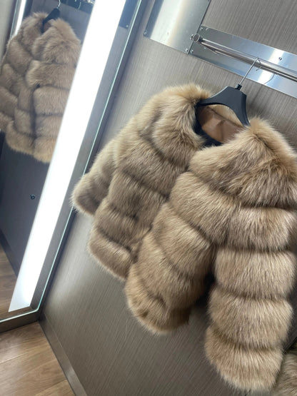 Beatrice | Women's Faux Fur Cropped Winter Coat