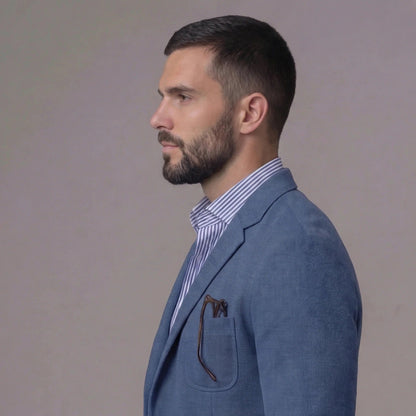 Marlowe | Men's Linen Blend Unstructured Tailored Blazer