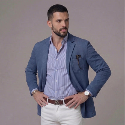 Marlowe | Men's Linen Blend Unstructured Tailored Blazer