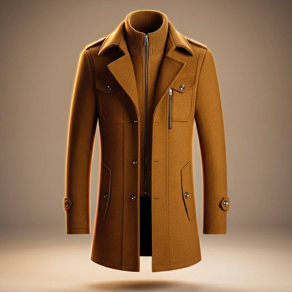 Alaric | Men's Wool Blend Overcoat Smart Coat