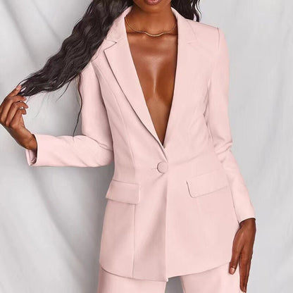 Vionelle | Women's Tailored Single-Button Blazer & Trouser Co-ord Set