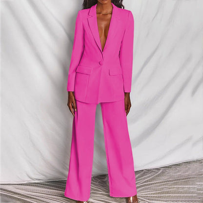 Vionelle | Women's Tailored Single-Button Blazer & Trouser Co-ord Set