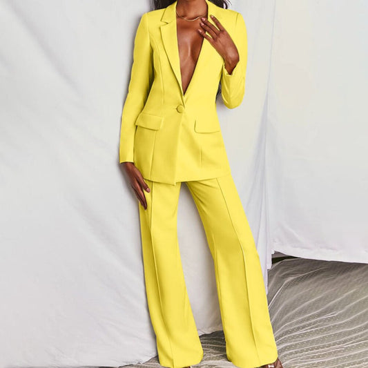 Vionelle | Women's Tailored Single-Button Blazer & Trouser Co-ord Set