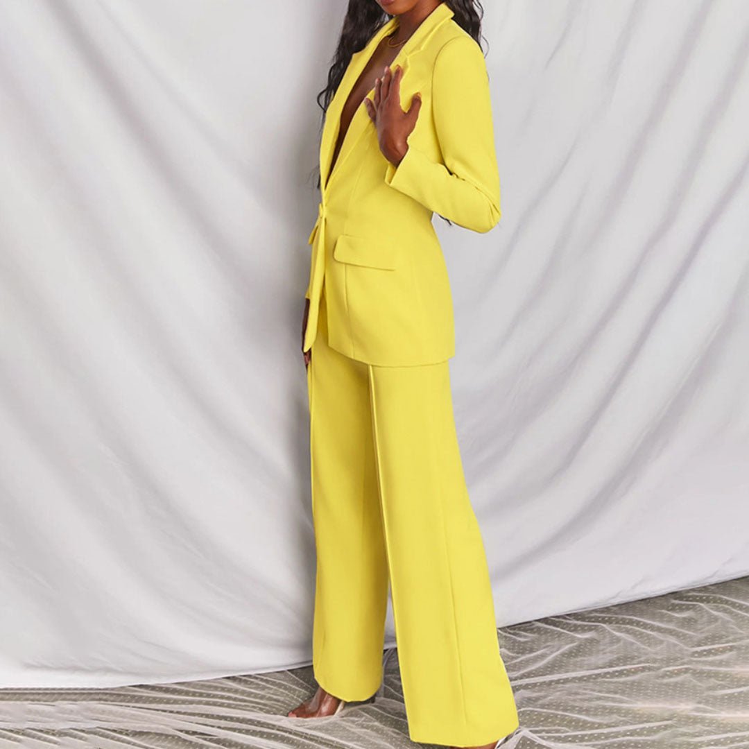 Vionelle | Women's Tailored Single-Button Blazer & Trouser Co-ord Set