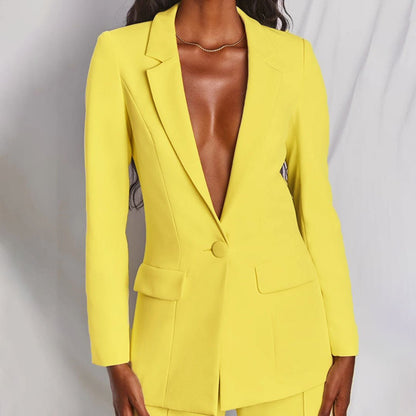 Vionelle | Women's Tailored Single-Button Blazer & Trouser Co-ord Set