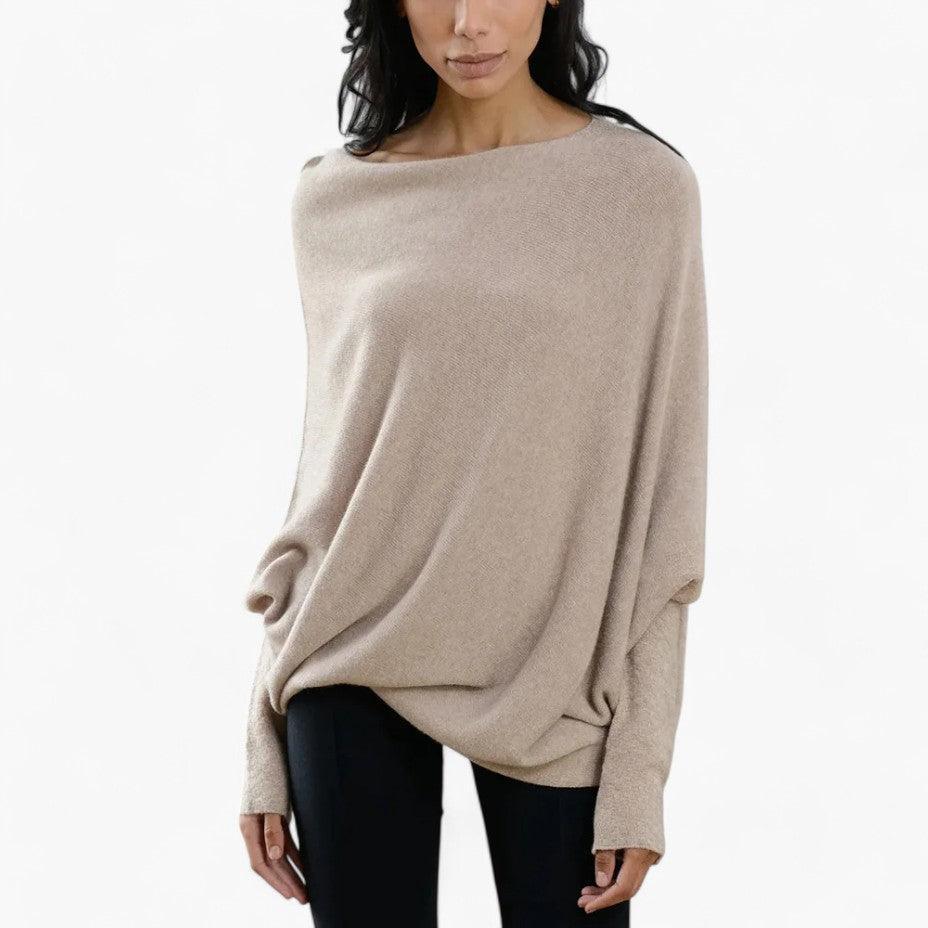 Sienna | Women's Off-Shoulder Slouchy Knit Jumper
