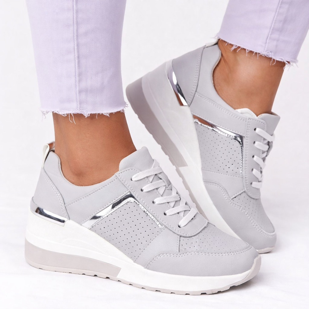 Marion | Women's Wedge Comfort Lace-Up Trainer