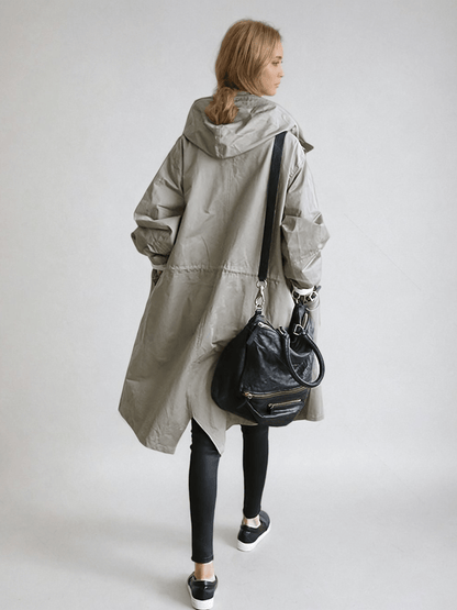Rosalind | Women's Water-Repellent Hooded Longline Trench Coat