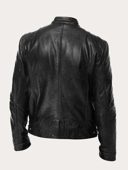 Ronan | Men's Classic Biker-Style Zip-Up Leather Jacket