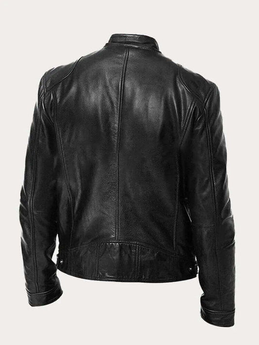 Ronan | Men's Classic Biker-Style Zip-Up Leather Jacket
