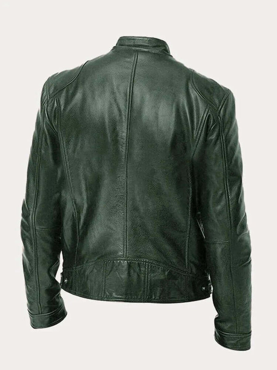 Ronan | Men's Classic Biker-Style Zip-Up Leather Jacket