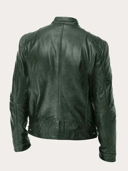 Ronan | Men's Classic Biker-Style Zip-Up Leather Jacket