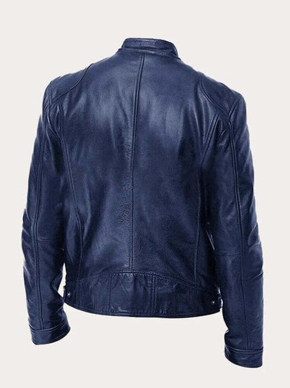 Ronan | Men's Classic Biker-Style Zip-Up Leather Jacket