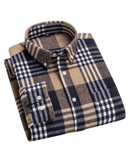 Corwin | Men's Checked Flannel Button Down Relaxed Fit Shirt