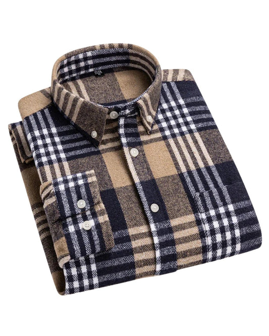 Corwin | Men's Checked Flannel Button Down Relaxed Fit Shirt