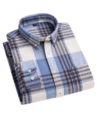 Corwin | Men's Checked Flannel Button Down Relaxed Fit Shirt