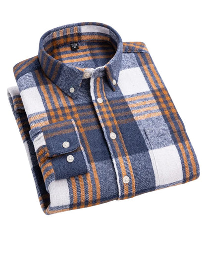 Corwin | Men's Checked Flannel Button Down Relaxed Fit Shirt